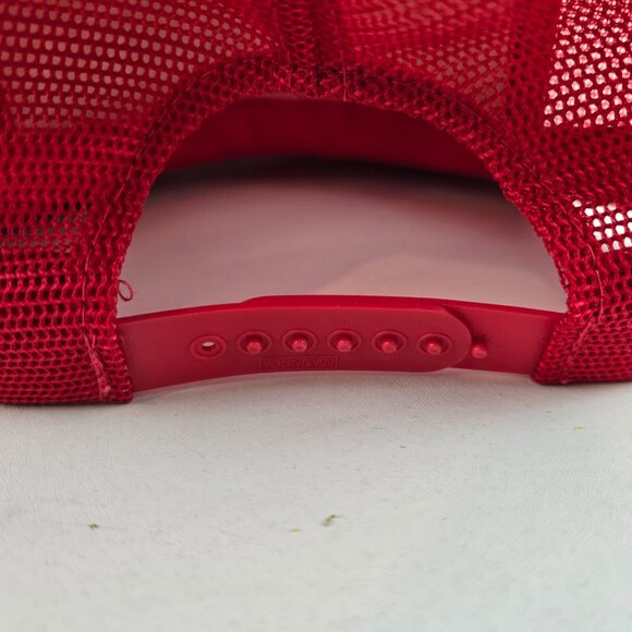 Smoketown Airport Men One Size Red Trucker Hat Mesh Snapback Pilot Plane Vintage - Picture 6 of 8